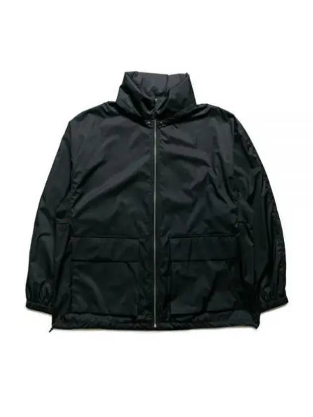 HARD TWIST POLYESTER SATIN LAMI AMINATE ZIP BLOUSON BLACK A24SB02SL hard twist satin laminate zip blouson - AURALEE - BALAAN 1