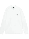 Zebra Patch Long Sleeve Polo Shirt White - PAUL SMITH - BALAAN 1