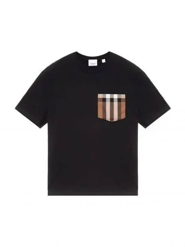 Vintage Check Pocket Short Sleeve T-Shirt Black - BURBERRY - BALAAN 2