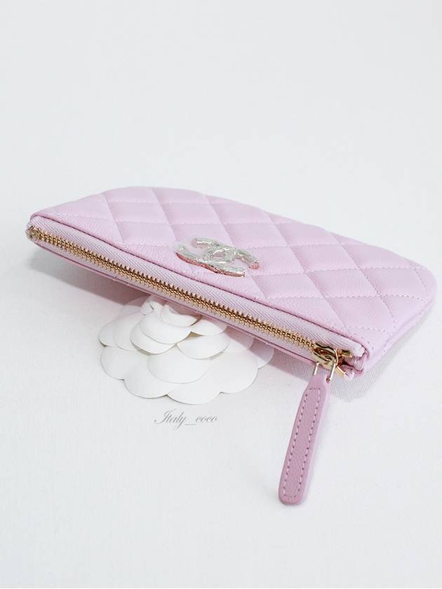 Season CC Logo Pouch Caviar Pink Champagne Gold AP3980 B16267 NW780 - CHANEL - BALAAN 6