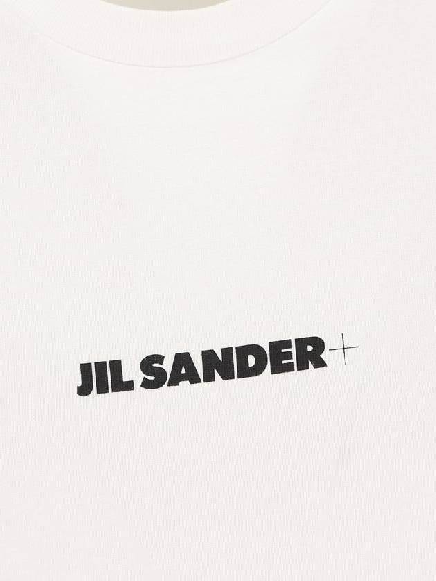 Logo Print Short Sleeve T-Shirt White - JIL SANDER - BALAAN 4