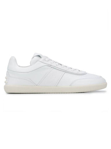 Men's Tabs Leather Low Top Sneakers White - TOD'S - BALAAN 1