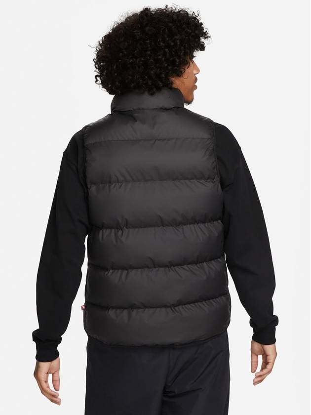 Embroidered Logo Padded Vest Black - NIKE - BALAAN 3