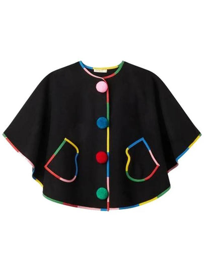 Kids Wool Cape Jacket Black TV2D33 Z2368 930 - STELLA MCCARTNEY - BALAAN 2