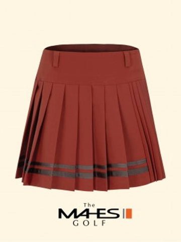 Skirt Shorts Orange Label Coral Orange Pleated Skirt GKW9137 - MAHES - BALAAN 1