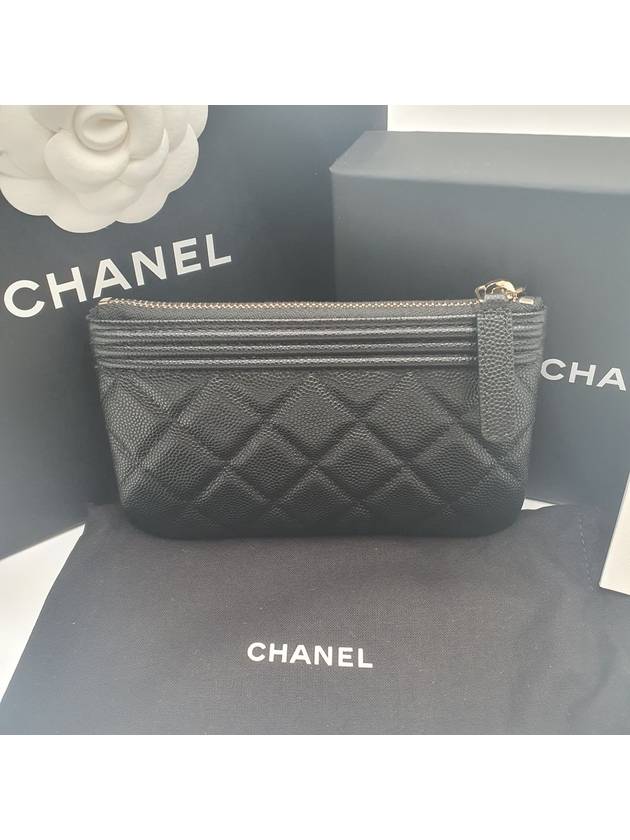 Boy Leather Mini Pouch Bag Black - CHANEL - BALAAN 4