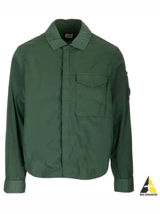 Chrome-R Pocket Over Long Sleeve Shirt Green - CP COMPANY - BALAAN 2