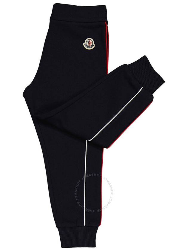 Moncler Boys Navy Cotton Contrasting-Pipe Trim Detail Jogger Trousers, Size 10Y - MONCLER - BALAAN 3