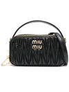 Matelasse Nappa Leather Shoulder Bag Black - MIU MIU - BALAAN 2