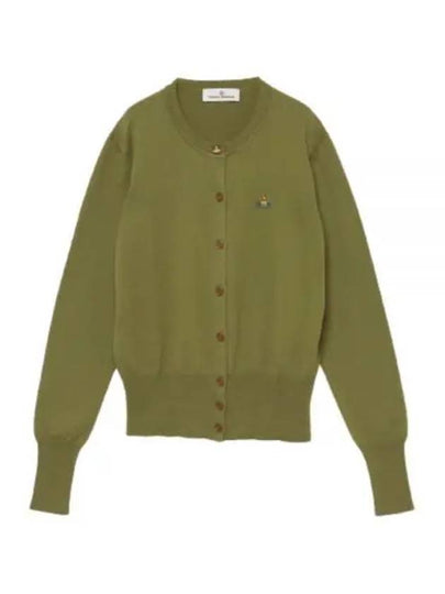 Bea Logo Cardigan Green - VIVIENNE WESTWOOD - BALAAN 2