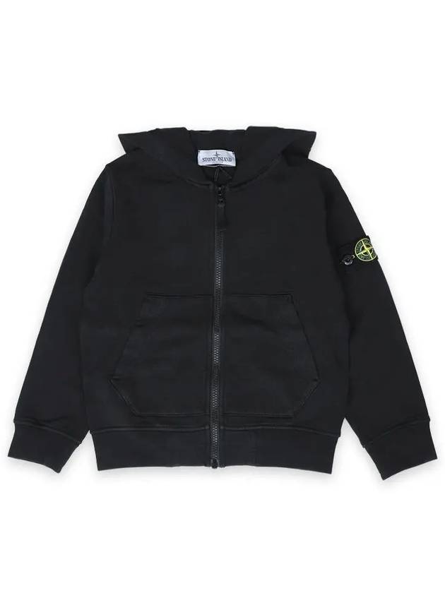 Stone Kids Waffen Patch Hooded Zip Up Jacket Black K1S16 6100010S0040 V0029 10 12A - STONE ISLAND - BALAAN 1