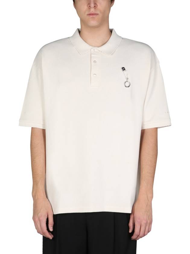 DISTRESSED OVERSIZED POLO SHIRT - FRED PERRY - BALAAN 1