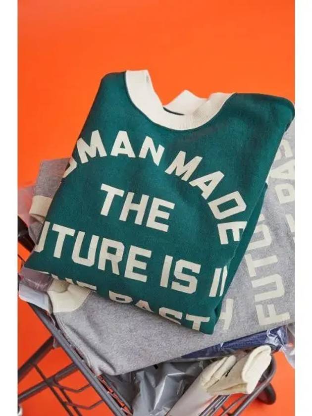 HUMAN MADE SWEATSHIRT HM27CS022 GREEN - HUMAN MADE - BALAAN 1