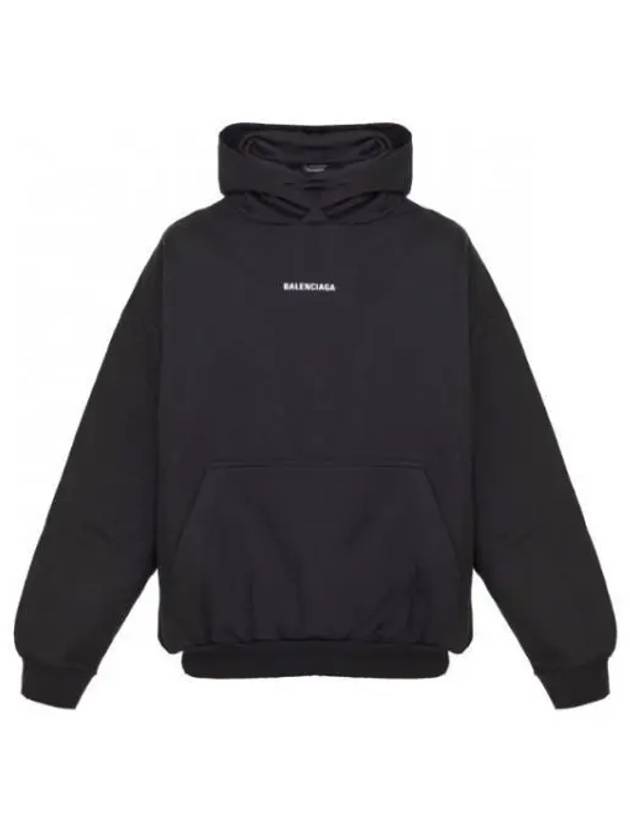 Logo Print Hoodie Black - BALENCIAGA - BALAAN 2