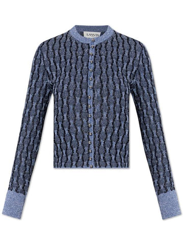 Lanvin Cardigan With Lurex Thread, Women's, Blue - LANVIN - BALAAN 1