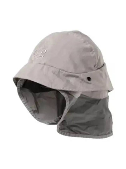 Embroidered Logo Earflap Bucket Hat Grey - CP COMPANY - BALAAN 2