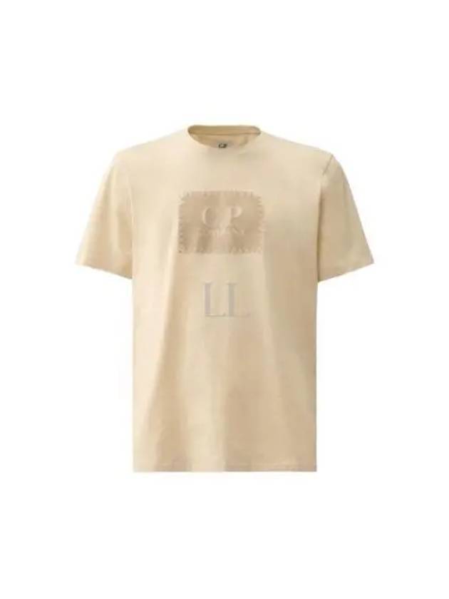 30/1 Jersey Label Style Logo Short Sleeve T-Shirt Beige - CP COMPANY - BALAAN 2