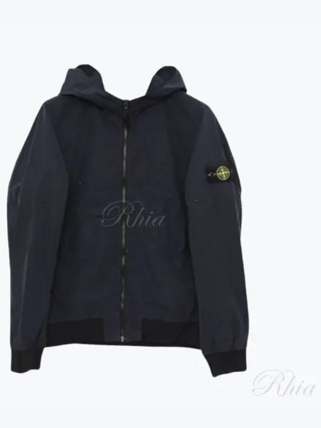 Kids Wappen Patch Wind Zip Up Hoodie Navy - STONE ISLAND - BALAAN 2