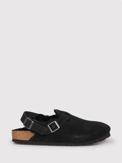 Tokio Shearling Suede Sandals Black - BIRKENSTOCK - BALAAN 2