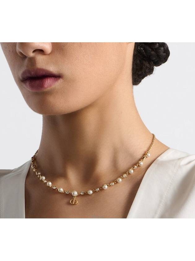 Petit CD Treasure Resin Pearl Necklace Gold - DIOR - BALAAN 5