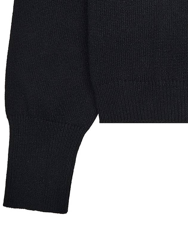 Boke Flower Wool Turtleneck Black - KENZO - BALAAN 7