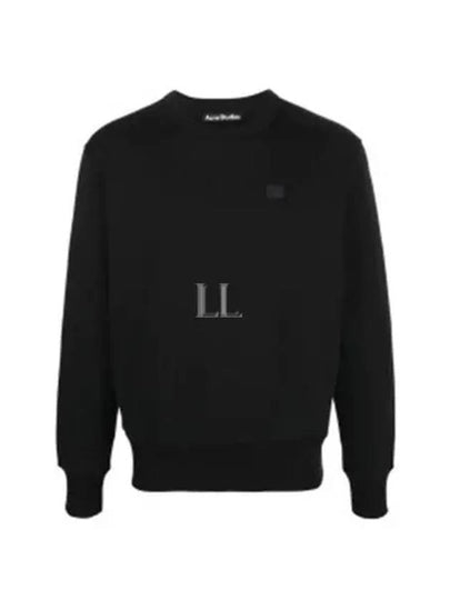 Face Patch Crew Neck Sweatshirt Black - ACNE STUDIOS - BALAAN 2