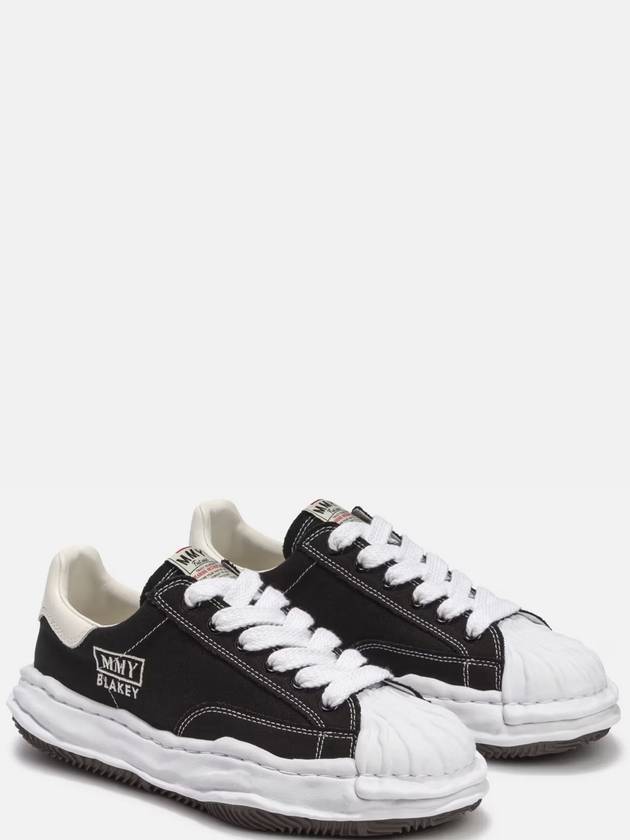 Blakey OG Sole Canvas Low Top Sneakers Black White - MAISON MIHARA YASUHIRO - BALAAN 2