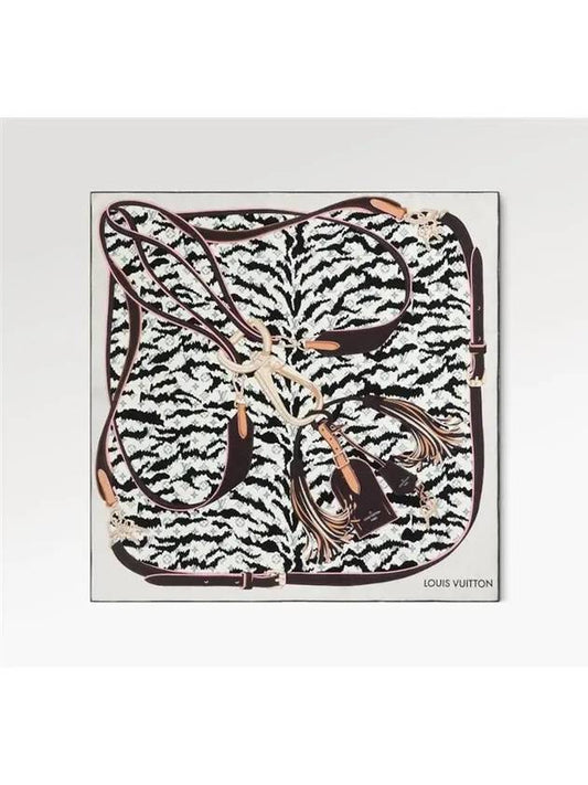 Tigergram Square 90 Scarf Beige - LOUIS VUITTON - BALAAN 2