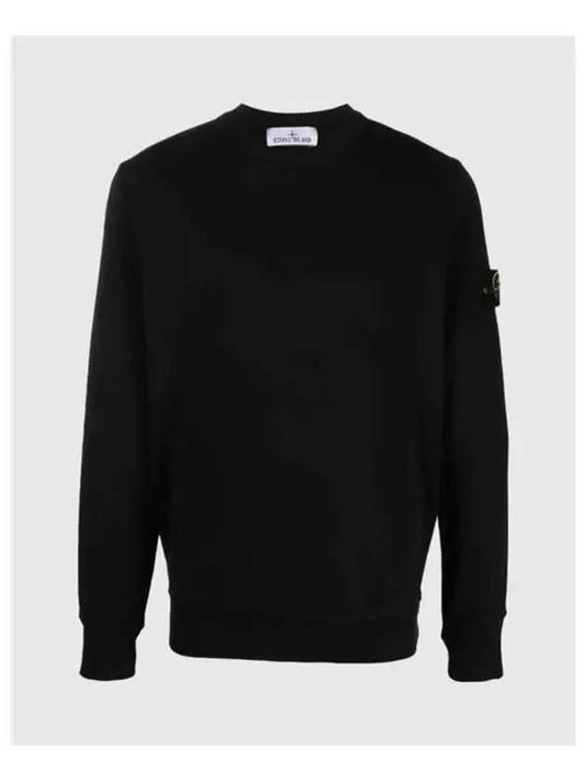 Compass Patch Crew Neck Sweatshirt Black - STONE ISLAND - BALAAN 2