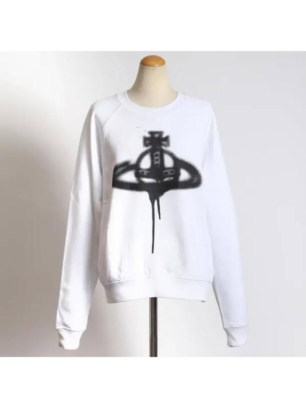 Spray ORB Raglan Sweatshirt White - VIVIENNE WESTWOOD - BALAAN 2