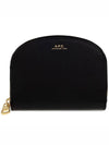 Demi Lune Half Moon Zipper Card Wallet Black - A.P.C. - BALAAN 2