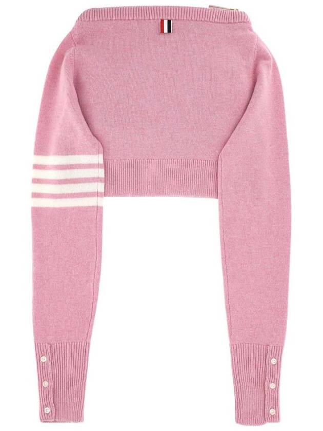 Jersey Stitched Merino Crew Neck Sweater Shell Tote Bag Pink - THOM BROWNE - BALAAN 3