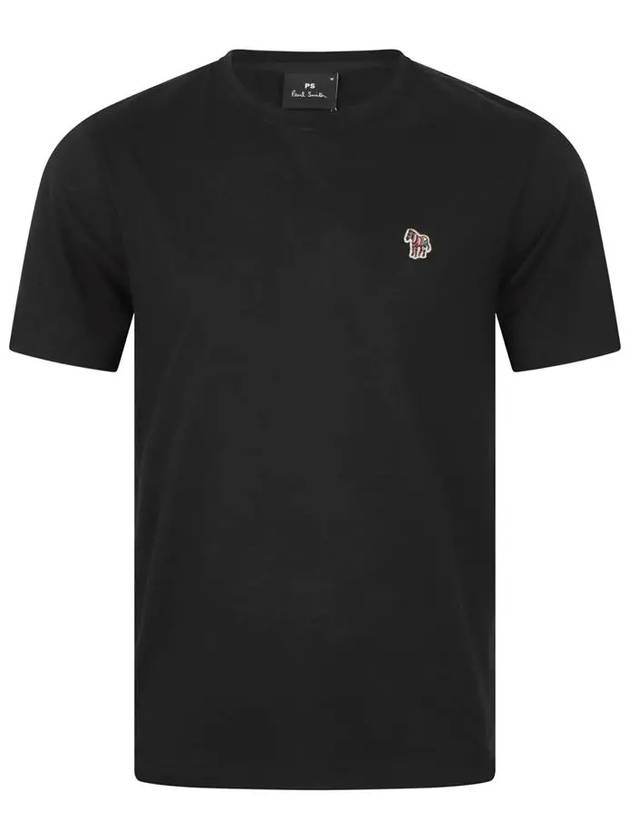 Zebra Logo Crew Neck Cotton Short Sleeve T-Shirt Black - PAUL SMITH - BALAAN 3