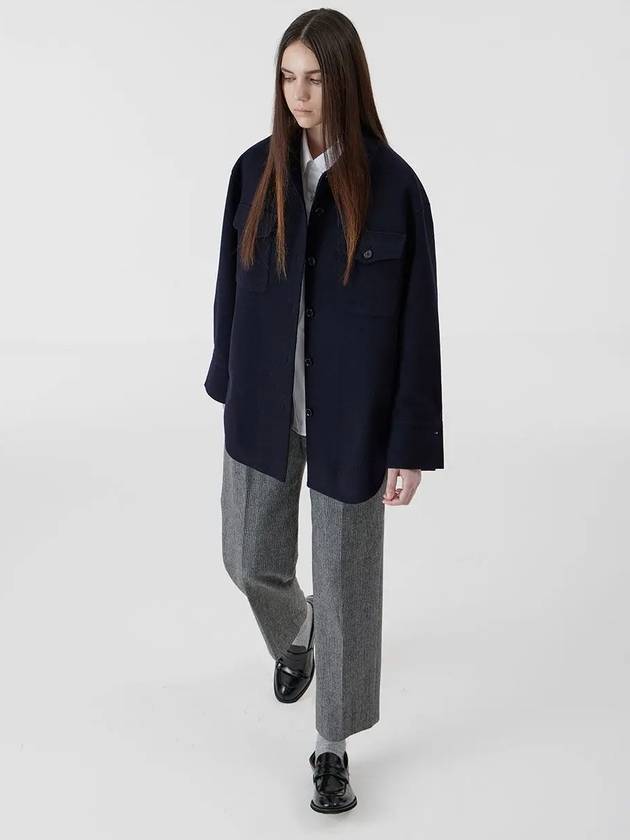 Shirt Outer Navy Half Coat - VOYONN - BALAAN 7