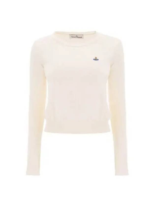 ORB Embroid Logo Knit Top Cream - VIVIENNE WESTWOOD - BALAAN 2