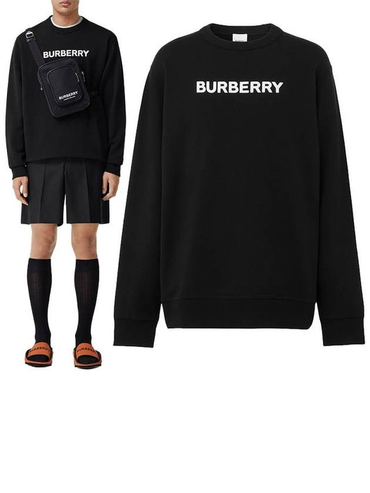 Front Logo Print Sweatshirt Black - BURBERRY - BALAAN 2