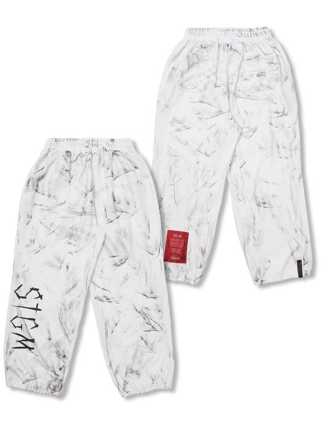 Dirty Washed Wide Jogger Pants White - STIGMA - BALAAN 1