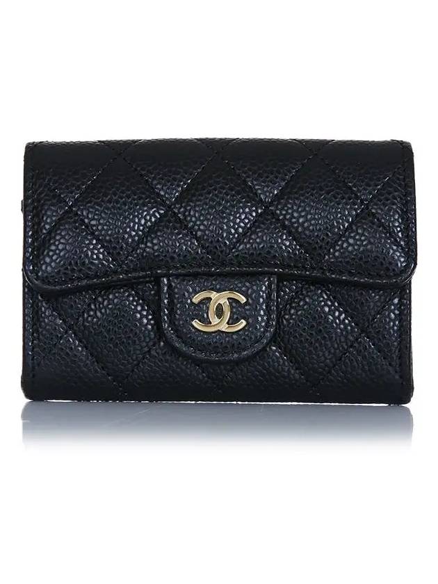 Classic Grained Calfskin Card Wallet Black - CHANEL - BALAAN 3