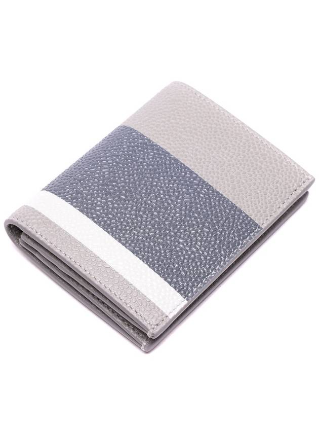 3D Stripe Card Wallet Grey - THOM BROWNE - BALAAN 6