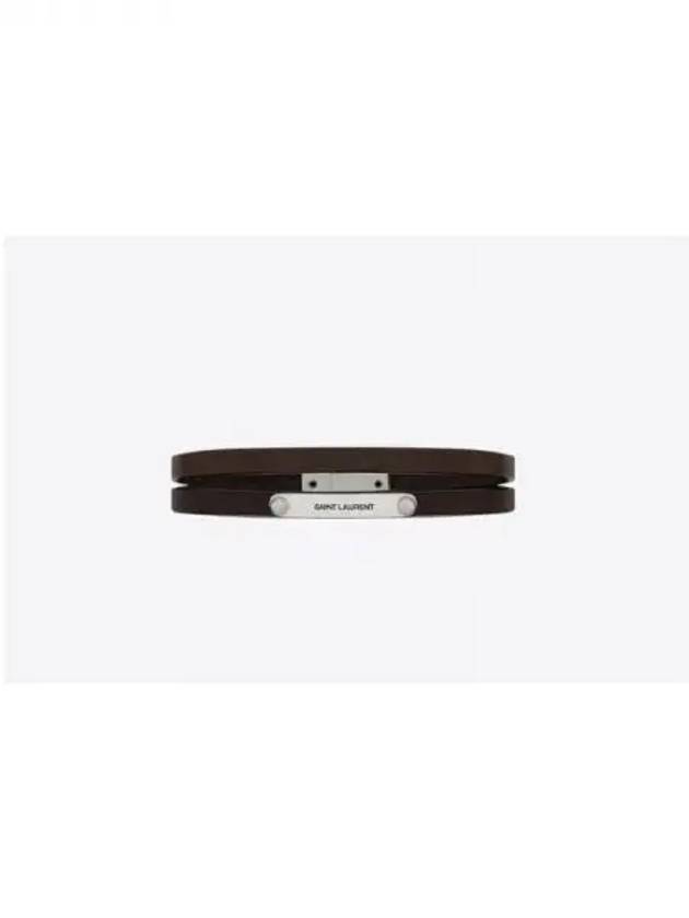 ID Plaque Double Wrap Bracelet - SAINT LAURENT - BALAAN 1