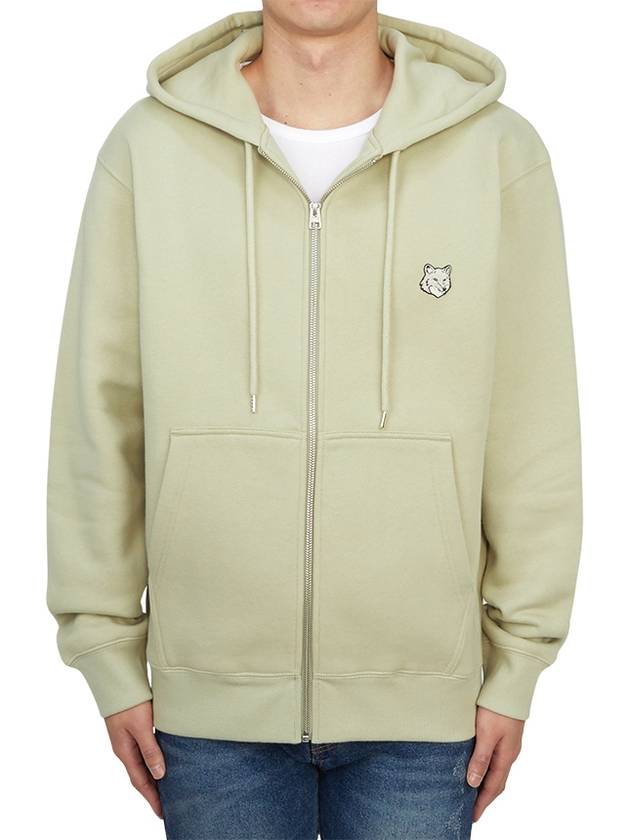 Bold Fox Head Patch Cotton Zip-Up Hoodie Ash Tree - MAISON KITSUNE - BALAAN 3