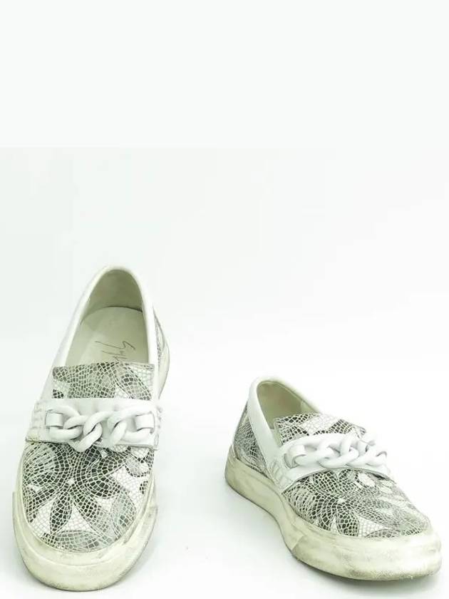 Chain decorated printed leather women s slip ons 220 - GIUSEPPE ZANOTTI - BALAAN 2