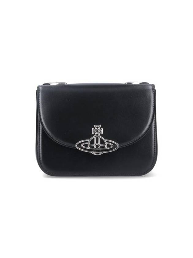 Linda Logo Plaque Cross Bag Black - VIVIENNE WESTWOOD - BALAAN 2