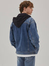 denim hooded trucker jacketHood detachable - CORK - BALAAN 4