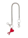 Logo Charm Chain Keyring Red - AMI - BALAAN 1