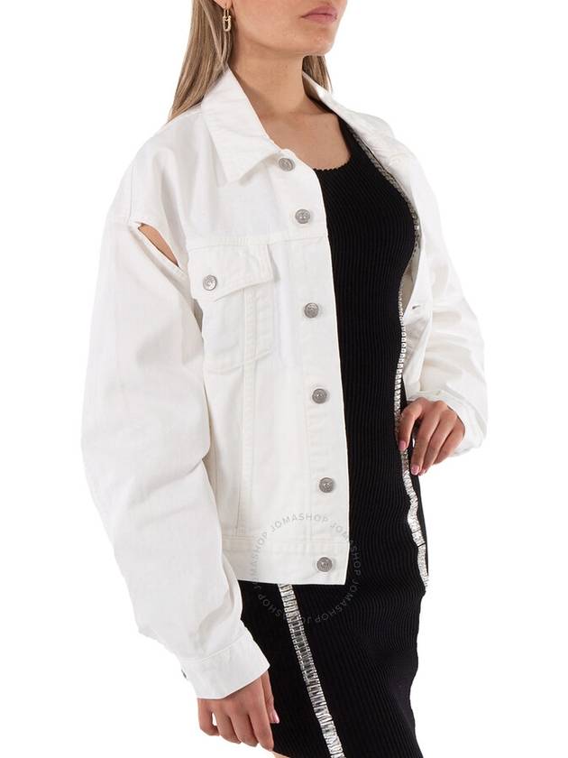 MM6 Convertible Open Arm Denim Jacket White - MAISON MARGIELA - BALAAN 3