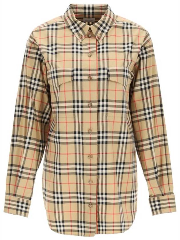 Vintage Check Overfit Shirt Beige - BURBERRY - BALAAN 2