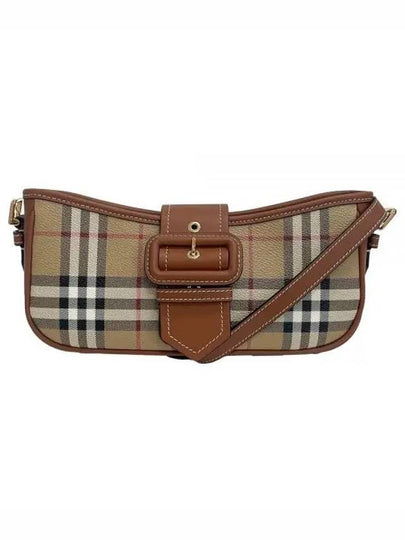 Buckle Strap Check Sling Shoulder Bag Beige - BURBERRY - BALAAN 2