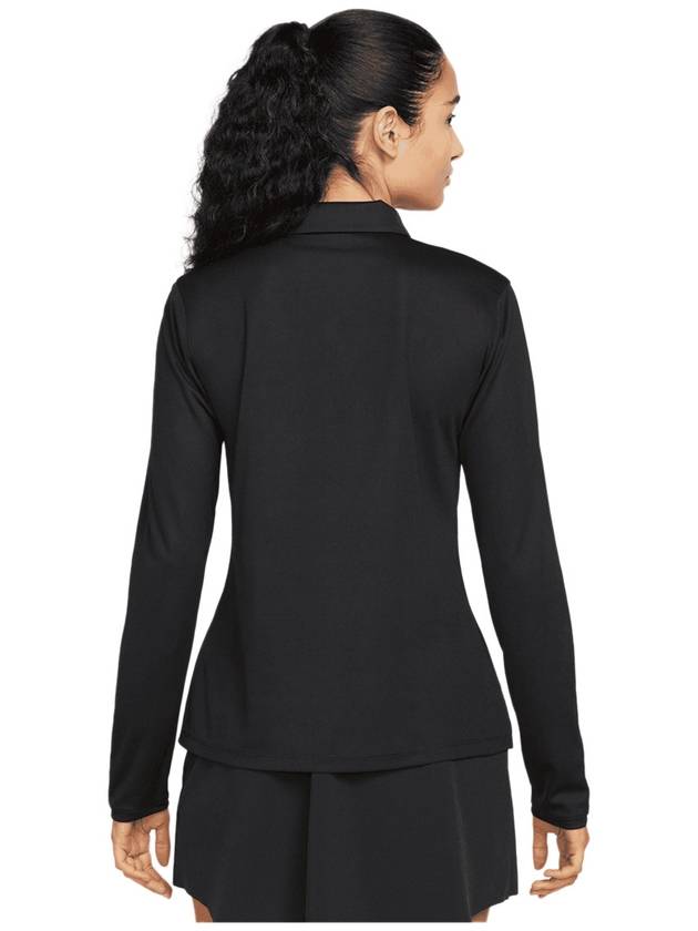 Women's Golf Dri Fit Victory Long Sleeve Polo Shirt Black - NIKE - BALAAN 3