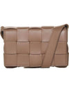 Cassette Intrecciato Small Cross Bag Taupe - BOTTEGA VENETA - BALAAN 1